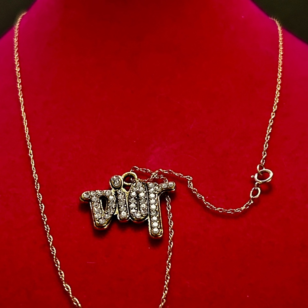 14K Gold delicate chain with Upcycled zipper pull. - Picture 6 of 6
